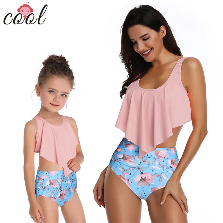 Детский купальник, сексуальное бикини, пляжная одежда, женский купальник большого размера с высокой талией, большие размеры