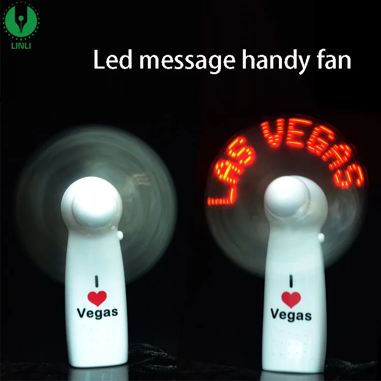 Custom Hand Led Flashing Text Message Fan