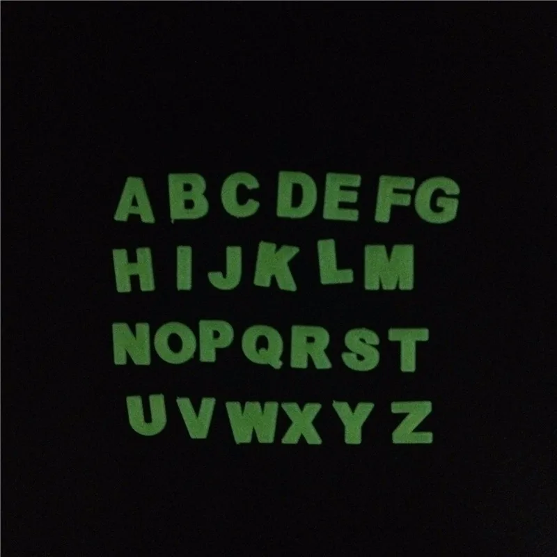 A-Z буквы светятся в темноте наклейки на стену для малышей и детей постарше номер блестящие светящиеся стикеры домашний декор наклейка