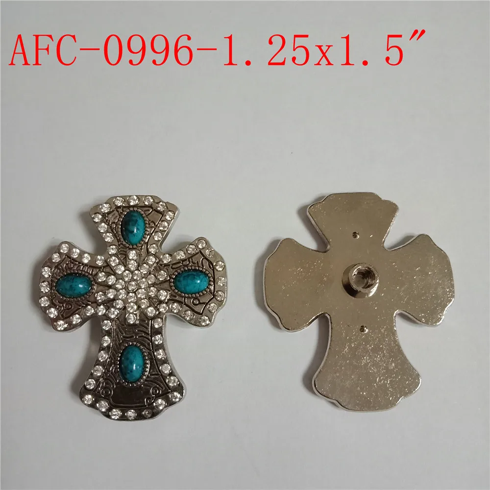 Turquoise Cross Belt Concho Western Concho