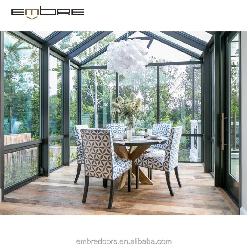 Custom Aluminum Prefabricated Glass Sunroom Panels Conservatory Roof Buy Glass Sunroom Panels Flat Glass Roof Prefabricated Glass Conservatory Product On Alibaba Com