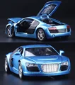 1 32 kids toys AUDI R8 metal toy cars model for children music pull back car