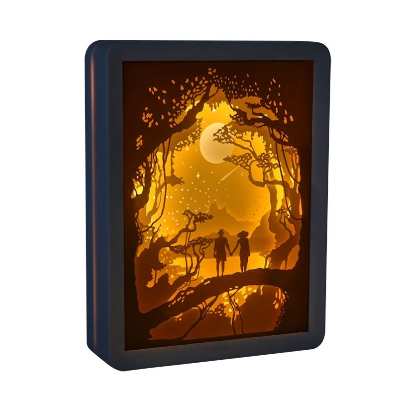 ドゥフトシュムック　木彫　ペーパー　3D アート　シャドーボックス ボートハウス」 キムジャコブスのプリントです 以前は木々の