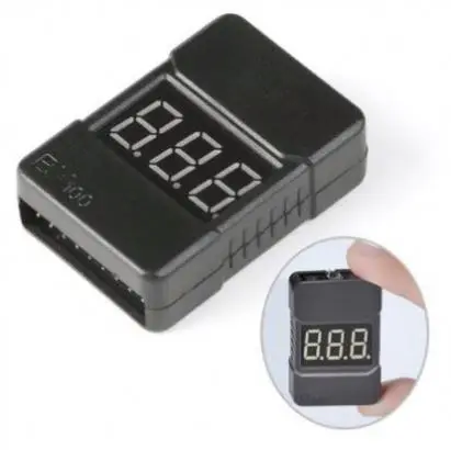 BX100 Voltage Tester Low Voltage Buzzer Alarm Dual Speaker For 1-8S Lipo Battery 