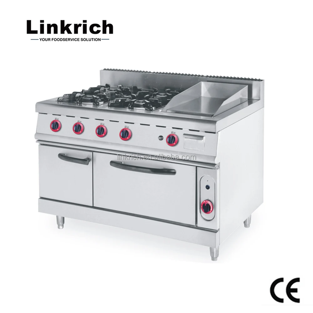 electric commercial range with griddle