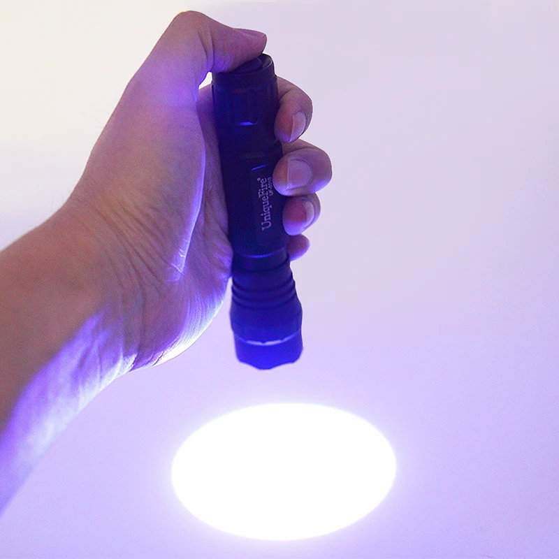 UniqueFire 501B Uv Rechargeable Mini Black Light 3W 365nm UV Light for Resin and Jade Gem Jewelry Identification