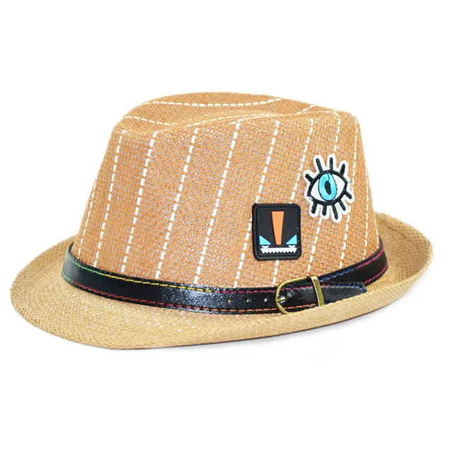Straw Panama Hat Boys Summer Sun Visor 