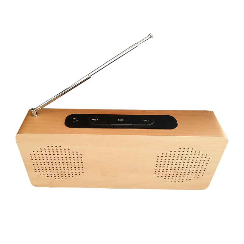 
 Декоративный Деревянный FM-радиоприемник в стиле ретро с цифровым светодиодным будильником  