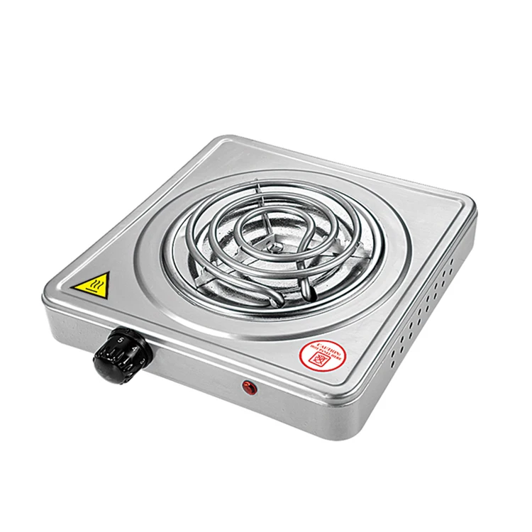 Portable Electric Coil Hot Plate Cooker Stainless Steel 1000W 