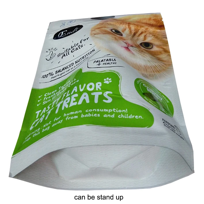 Custom Stand Up Plastic Bags With Logo Ecofriendly Reusable Pet Food