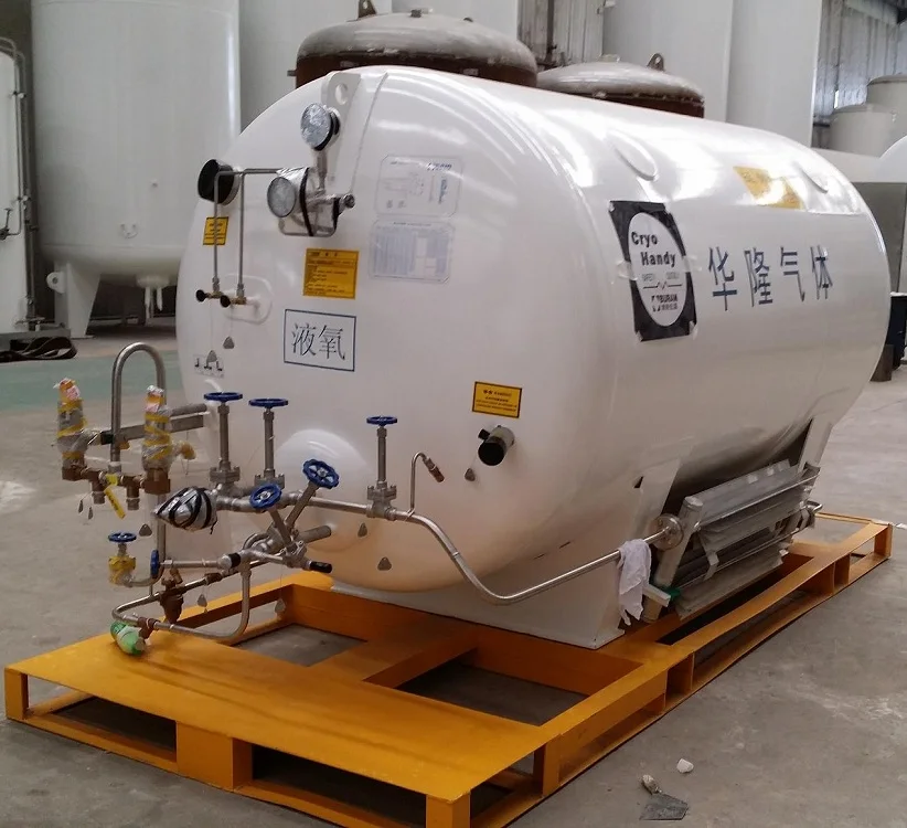 Liquid Nitrogen Storage tank  Oxygen System Upright Vertical Bulk Storage tank 3m3 3000 Liters Mobile Micro Bulk