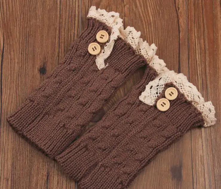 Женские вязаные крючком кружевные Обрезанные топперы манжеты Подкладка гетры носки для сапог