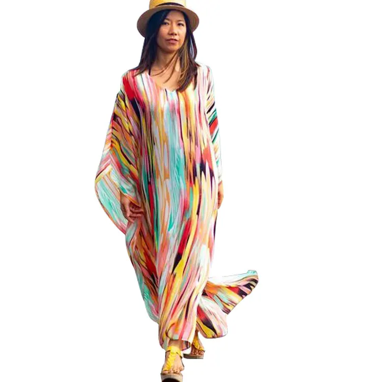 Bohemian Colorful Stripes Chiffon Solid 