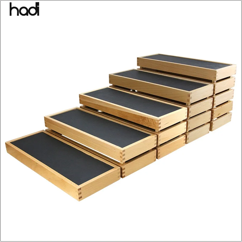 Rehausseur Présentation En Bois - Lot De 4 étagères Empilables, Pour Desserts, Buffet, Décoration Maison/bureau