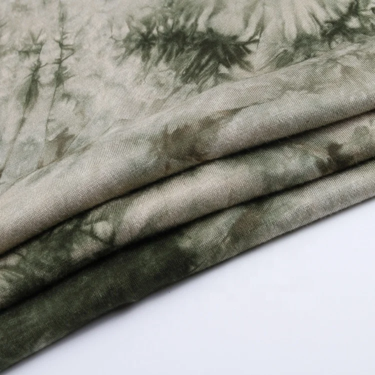 Высококачественный зеленый галстук краска 5% спандекс 95% вискоза рулоны Анкара Джерси трикотажная ткань в наличии много женских тканей