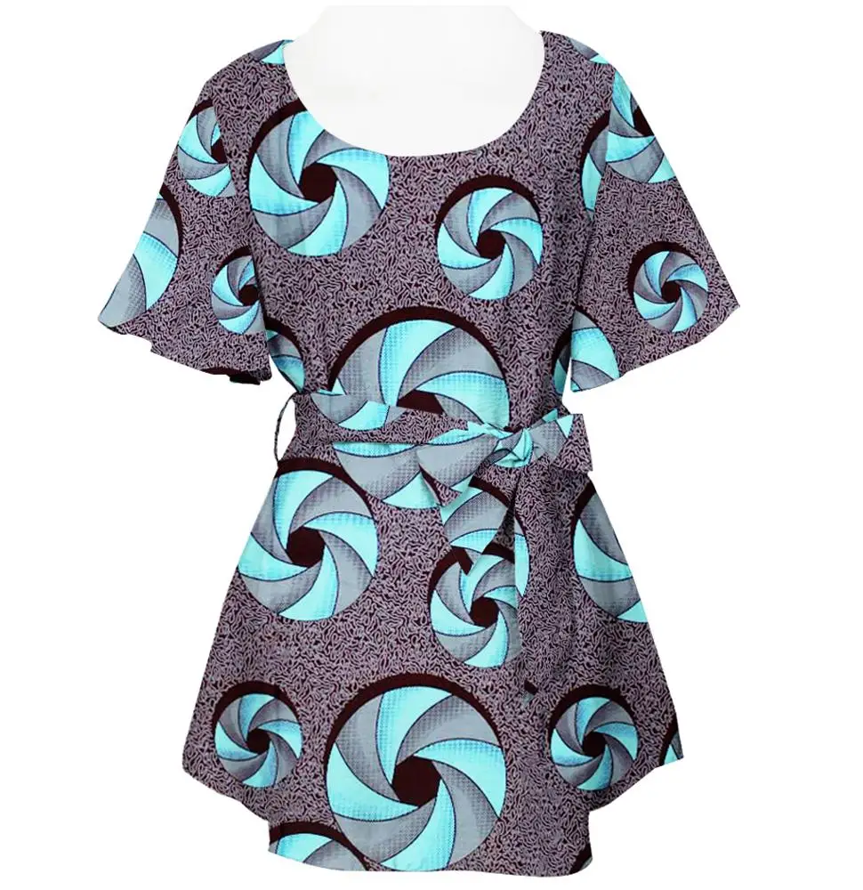 Summer African Wax Print Shirts Kitenge 