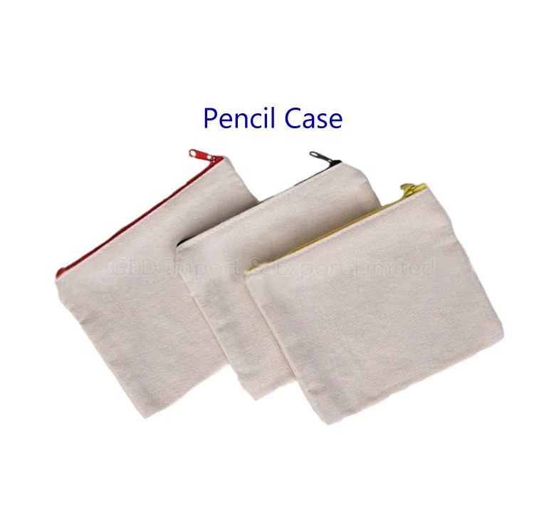 
Индивидуальная сублимационная заготовка, Полиэстеровая сумка для карандашей, мультяшный холщовый пенал на молнии для девочек, детей, школы 