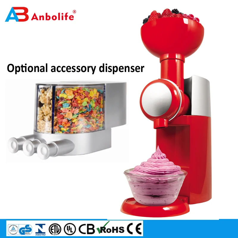 ETL Coolest Best Selling Top Rated Home Electrics Frozen Fruit Ice Cream Yogurt Sorbet Desert Maker Machine Optional dispenser