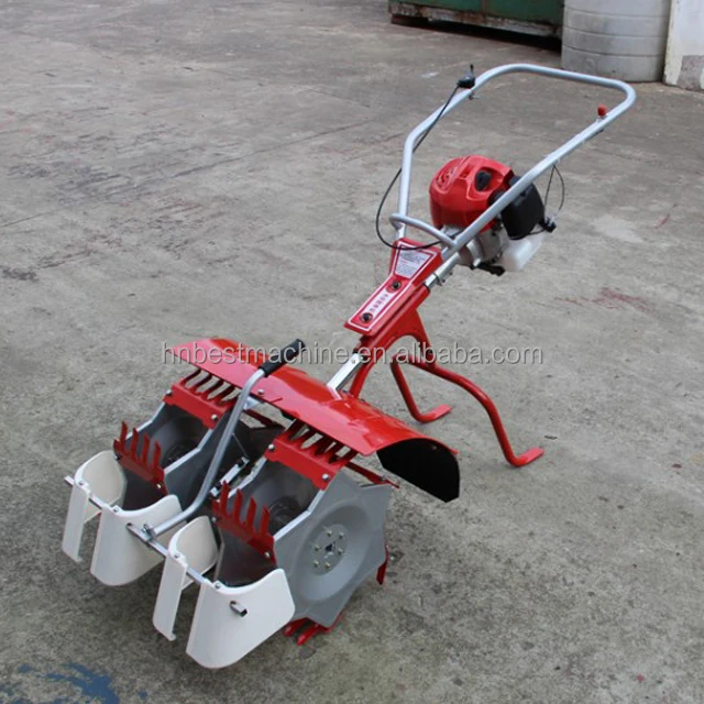 Philippines Small Farm Weeding Machine - 2 Row Paddy Field Weeder for ...