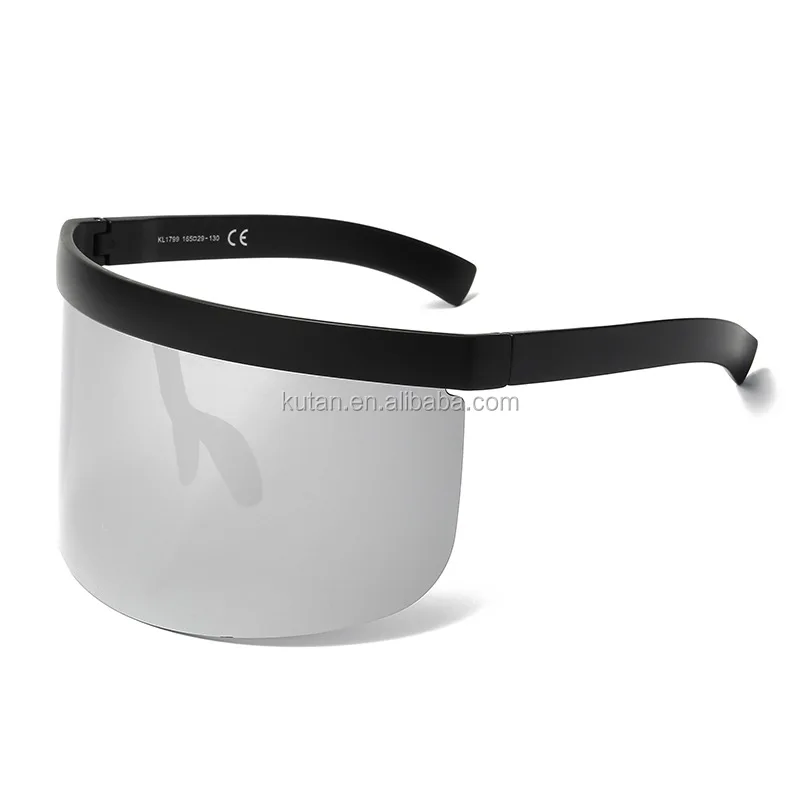 Oversized Flat Top Square VINTAGE RETRO SHIELD VISOR Style FASHION  SUNGLASSES