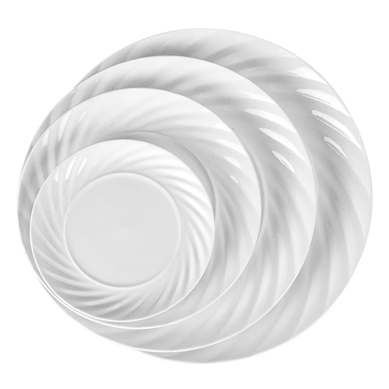 Chaozhou Dishes Set Plate Porcelain White - Perfect for Restaurants