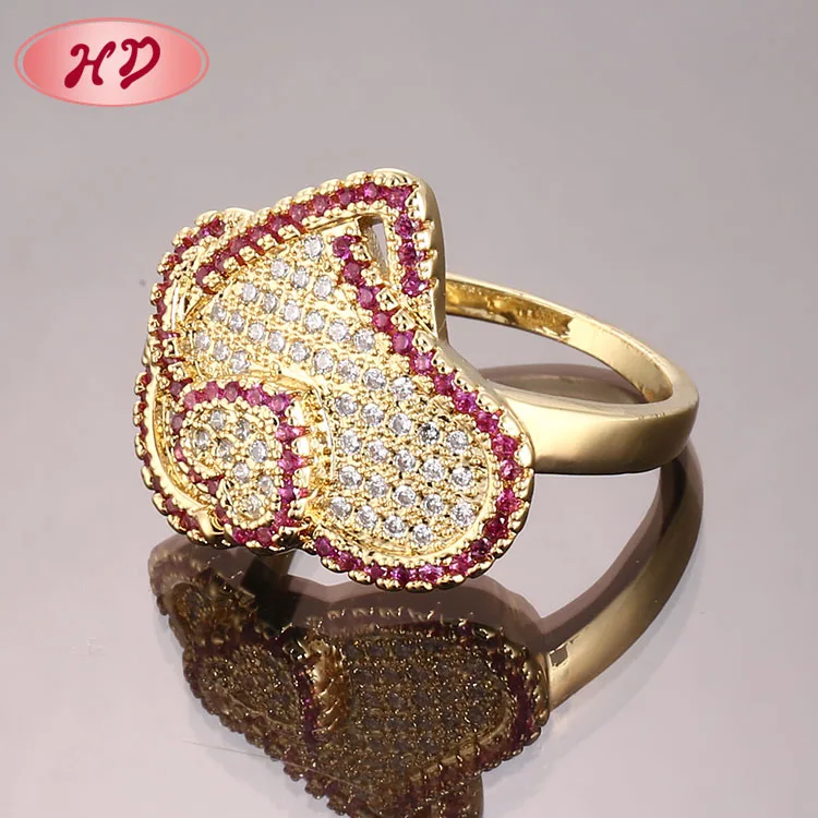 Latest Designs Fashion Finger Ring Designs Jewelry Circle Fancy 18K Gold Women Rings