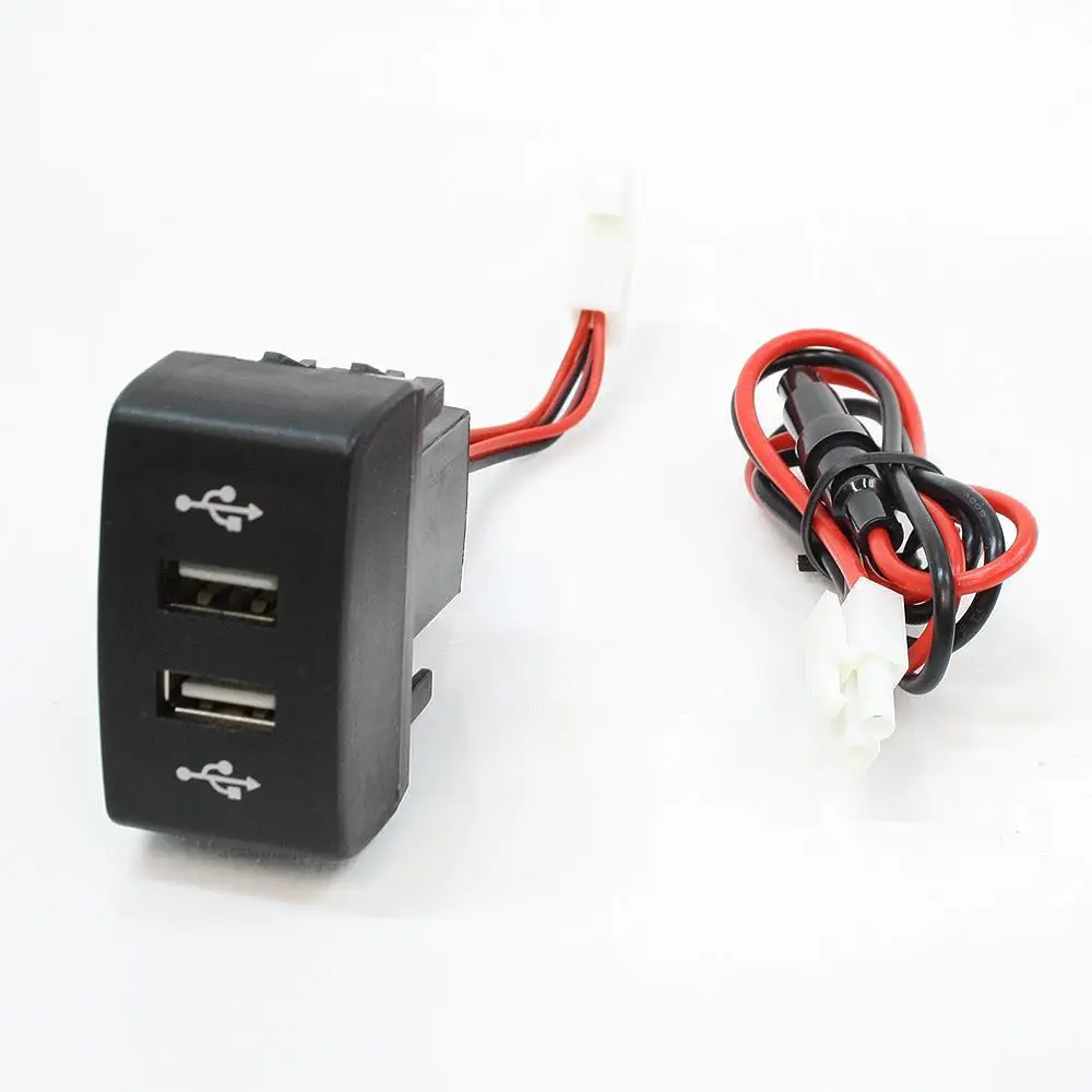 12V/24V対応 ダッシュボード内蔵型 デュアルUSBポート充電器 電源
