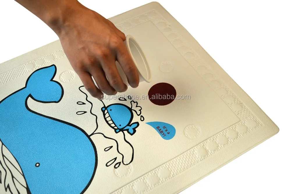 Temperature Sensor Hot Warning Bathtub Mat With Suction Cups Baby Bath