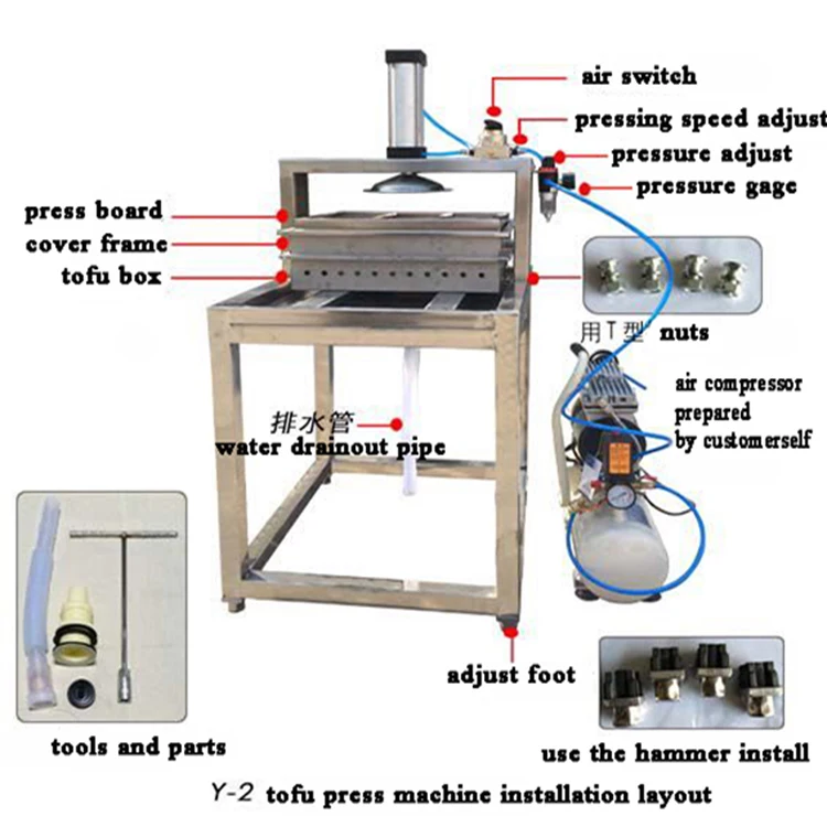 Small Mini Automatic Tofu Press Machine/chesse Squeezing Equipment