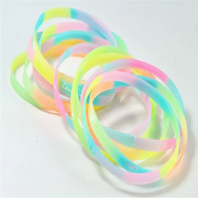 Glowing In Dark Transparent Silicone Wristbands/custom Silicone ...