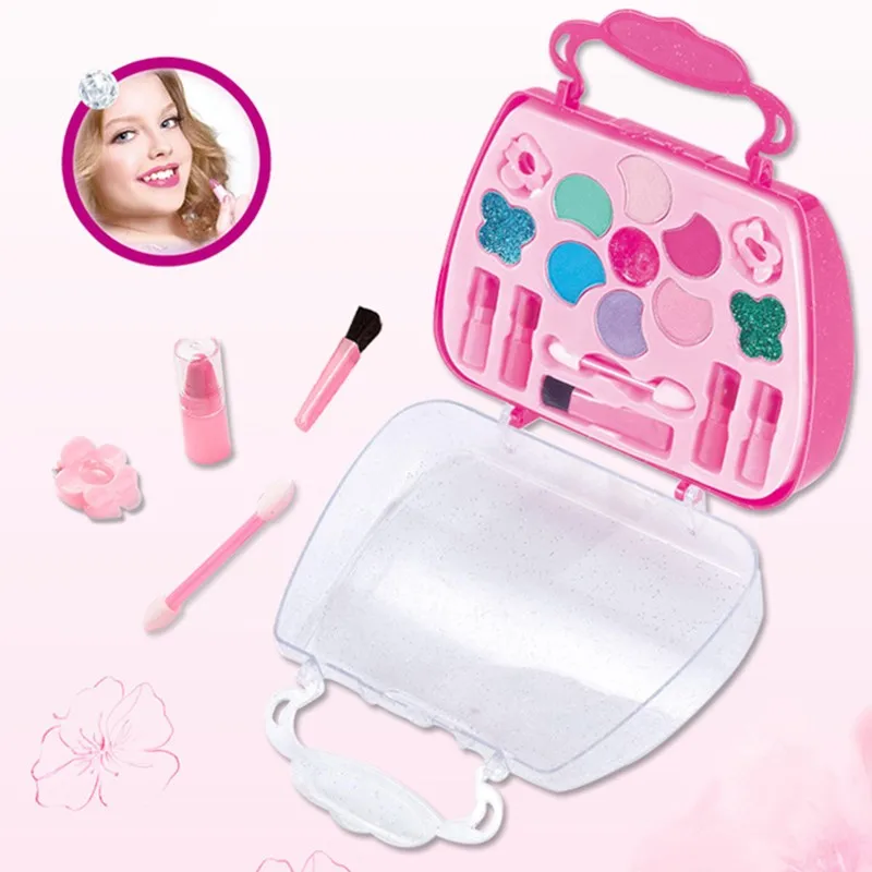 Totority 1 Conjunto Caixa De Maquiagem Infantil Brinquedo De Maquiagem Para  Crianças Acessórios De Jogo De Princesa Fingir Kit De Maquiagem Para Menina  Conjunto De Esmaltes Para Meninas