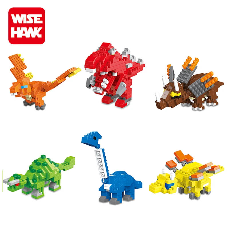 Wise Hawk Mini Blocks Dinosaur Set Toys Educational Toys for Boys