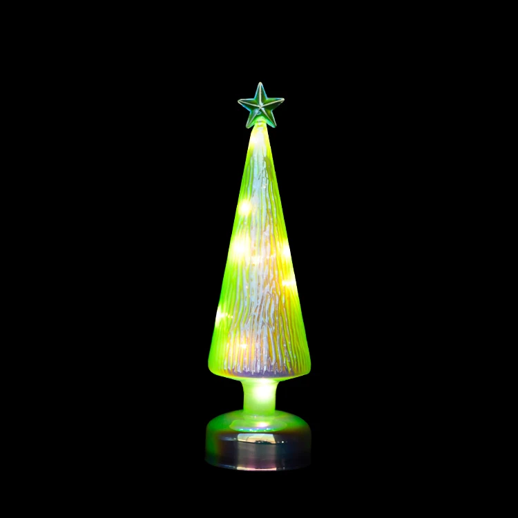 Newest Style Beautiful Handmade Glass Wedding Table Tree Centerpieces Home Decorations Christmas Tree With Led Light details