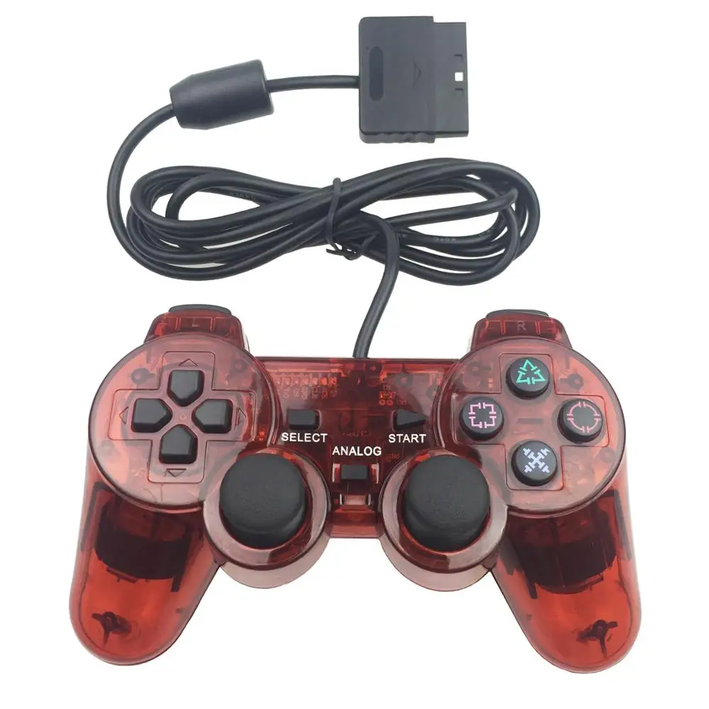 Wired Gaming Controller for PS2 Console, Double Shock Vibration Video Game  Controller Compatible with PS2, Joystick Gamepad with 1.8M Cable