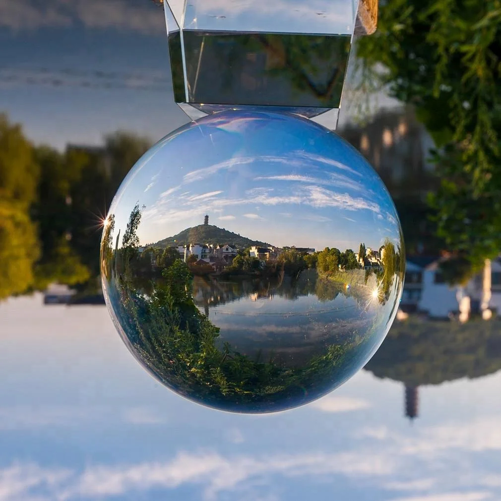 Boule de cristal décorative en verre transparent, sphère de guérison,  accessoires de photographie, cadeaux les plus récents, chaud, 40 mm x 1 -  AliExpress