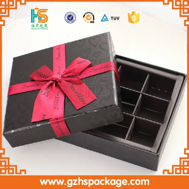 Сделано в китае завод обычай шоколад пралине коробка/черный шоколад подарочная коробка