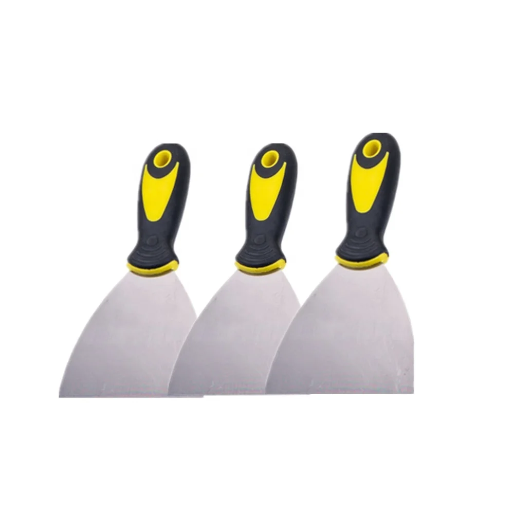 Different Types Carbon Steel Rubber Handle Mirror Polishing Rubber Gypsum Putty Scrapers