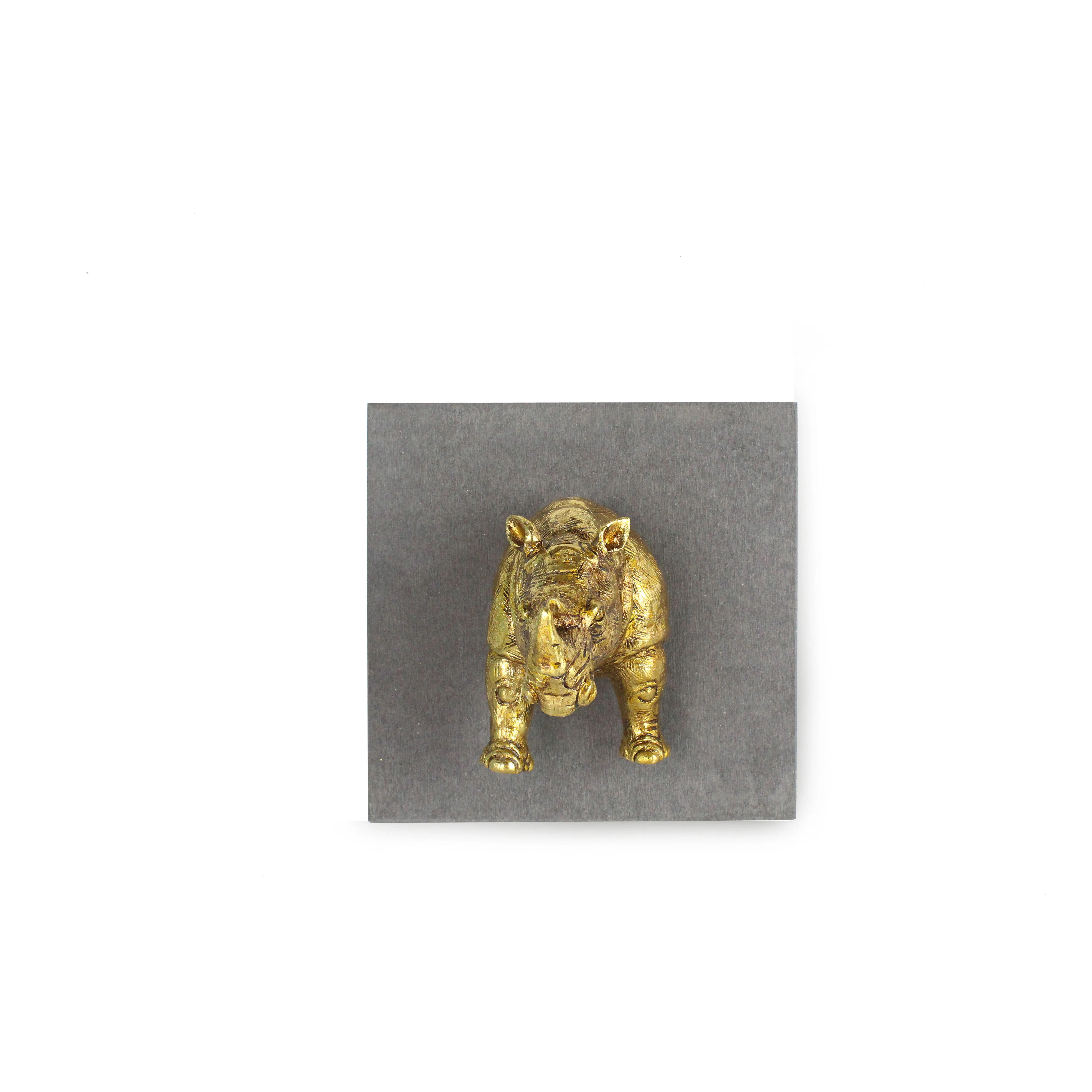 Resin Animal Figurine with Cement Board Wall Hook Wall Art Decor