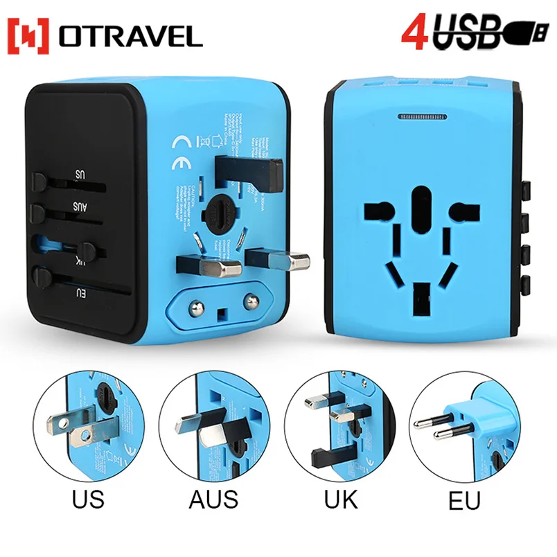 
 Otravel 2018 Новое Поступление Смарт 4 usb-порта адаптер для путешествий Универсальный адаптер питания для путешествий  