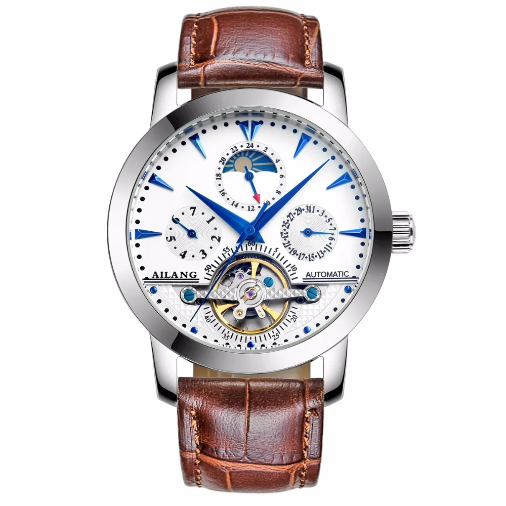 Cheap AILANG Automatic Mechanical Watch Tide Brand New Men's Wristwatch  Skeleton Men's Men's Watches | Joom