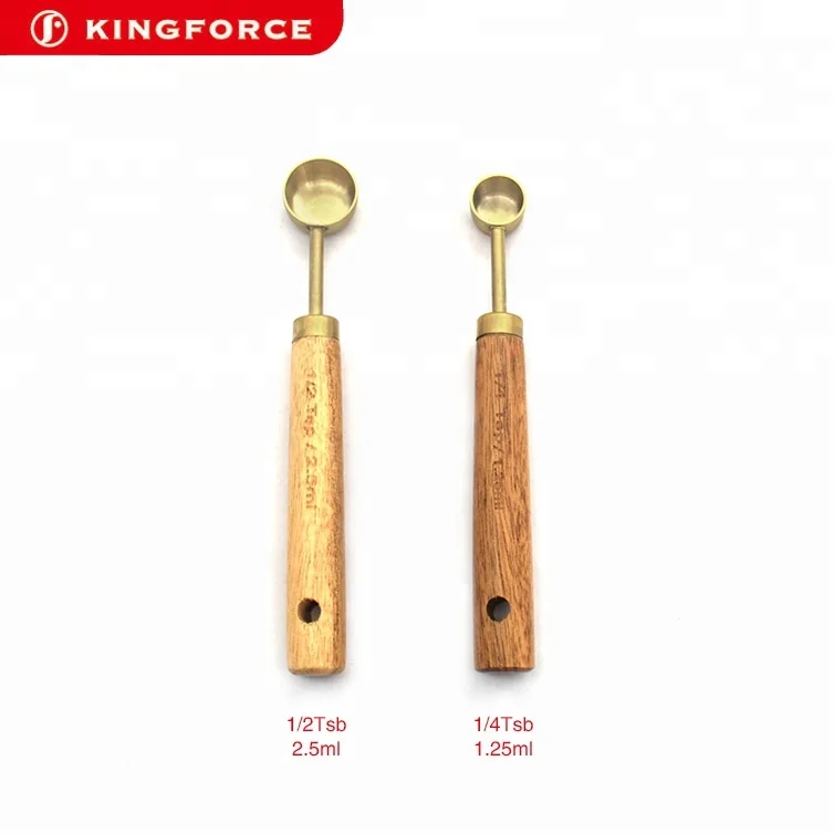 
 Kingforce набор из 8 мерных стаканчиков и мерных ложек из нержавеющей стали цвета розового золота  