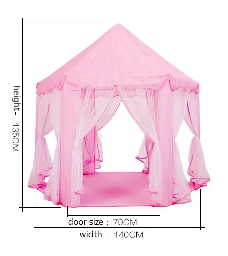 Play Tent Portable Foldable PrinceTent Children Party Roof to Castle Cubby Play House Kids Gifts  Baby Playpens Toys Tent