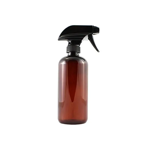 brown plastic spray bottles