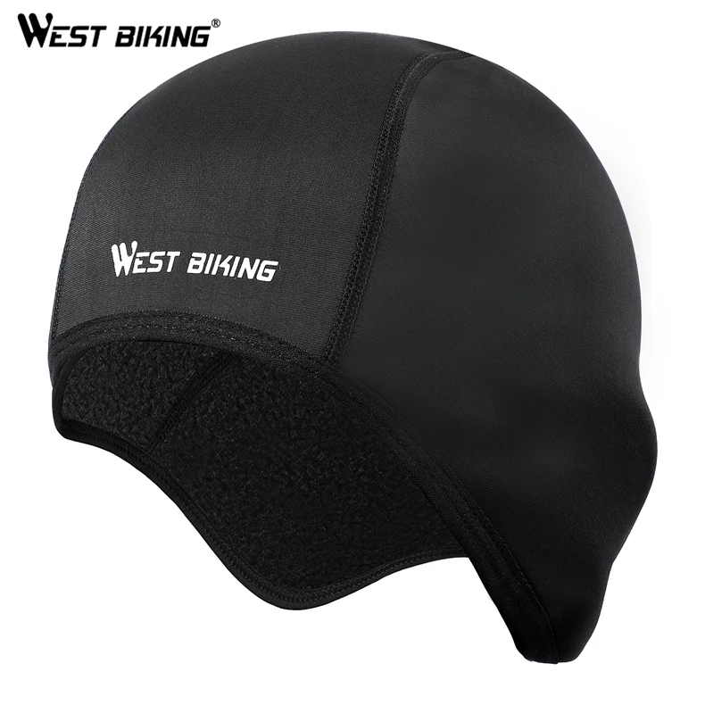 WEST BIKING Cycling Caps Winter Thermal Fleece Bicycle Caps Windproof Warm Bikes Riding Hats Outdoor