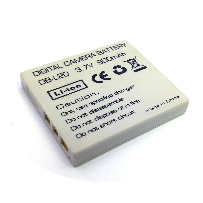 DB-L20AU DB-L20A DB-L20 Digital Battery for Sanyo Xacti Cameras Camcorders VPC E6U E6EX E60 E7 S7 J4 C1 C4D C4N C4L C40S C5S C5T