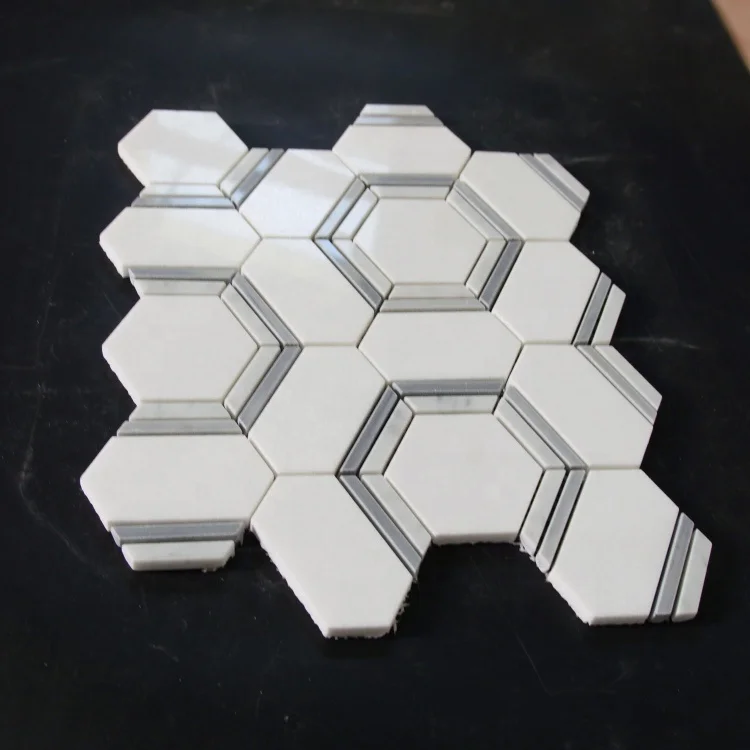 High Quality Hexagon Marble Mosaic For Floor and Wall Tiles supplier