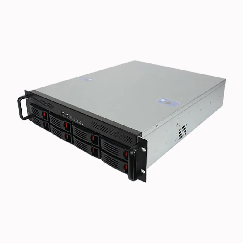 Hot Swap 8bay Storage Server Case 2u 550mm Depth Server Chassis ATX Case With Redundant PSU Support
