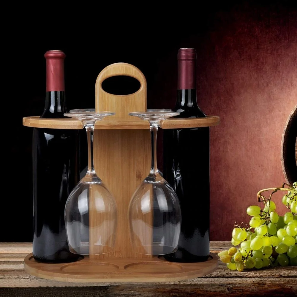 Sustainable Bamboo Wine Rack - Drying & Storage Organizer