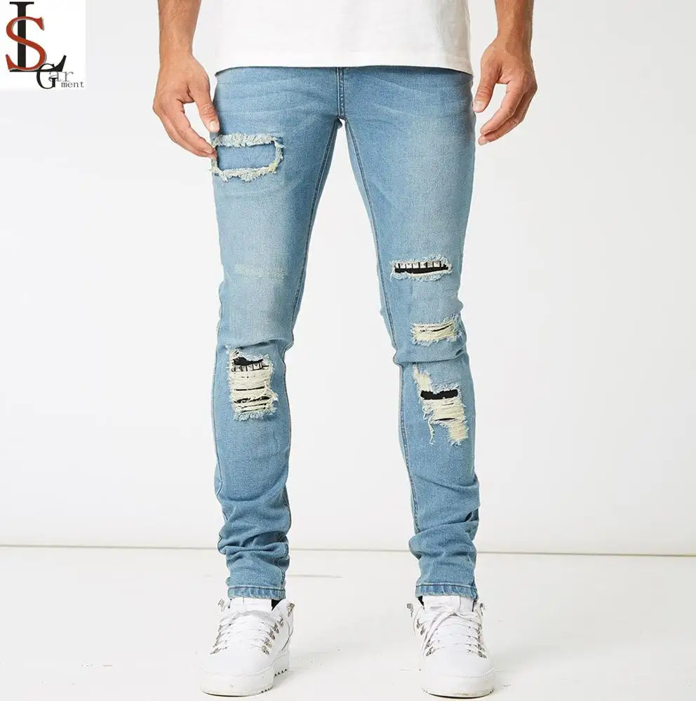 blue jeans mens ripped