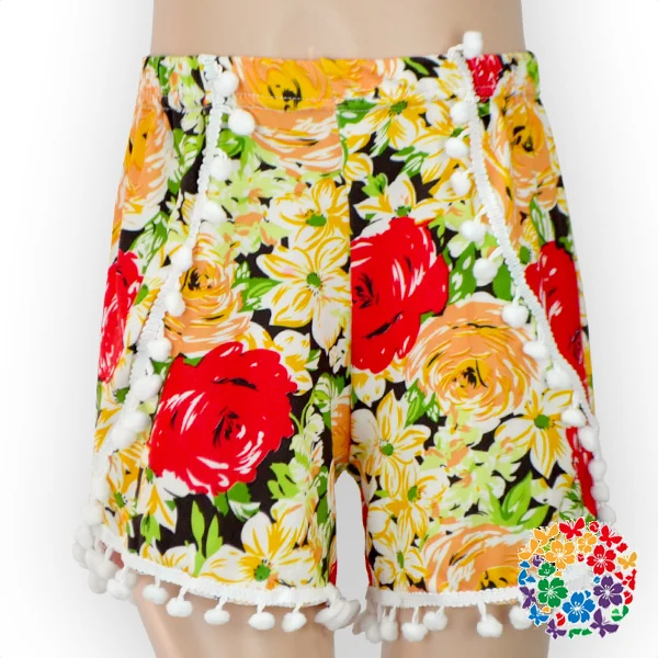 Летние шорты с помпоном для девочек, одежда для новорожденных, детские шаровары с принтом якоря, Большая распродажа